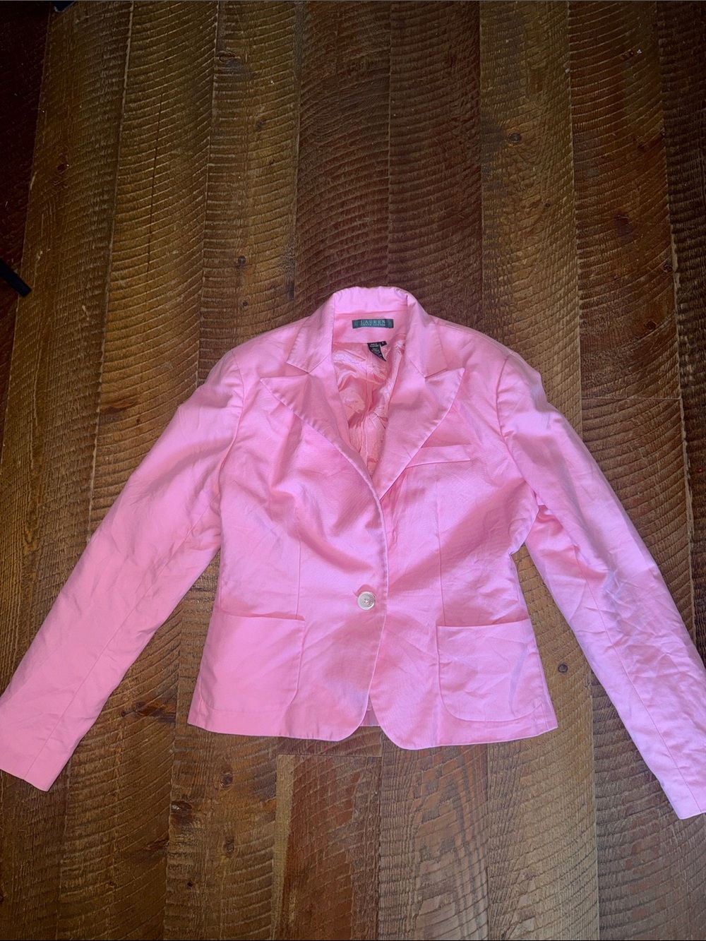 Lauren Ralph Lauren Pink Single-Button Blazer